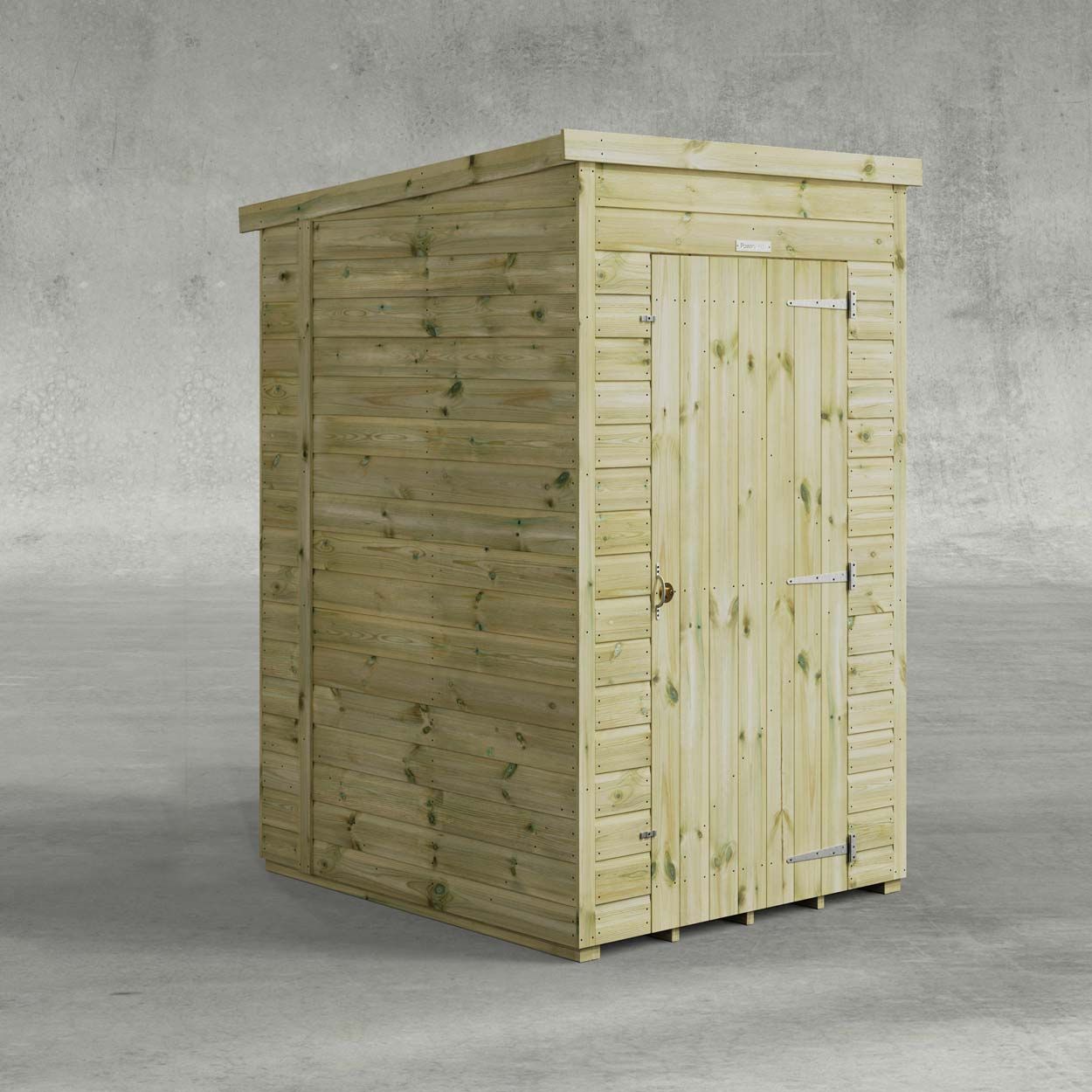 Powersheds Prem Pent Garden Shed 4ft x 5ft Wndlss
