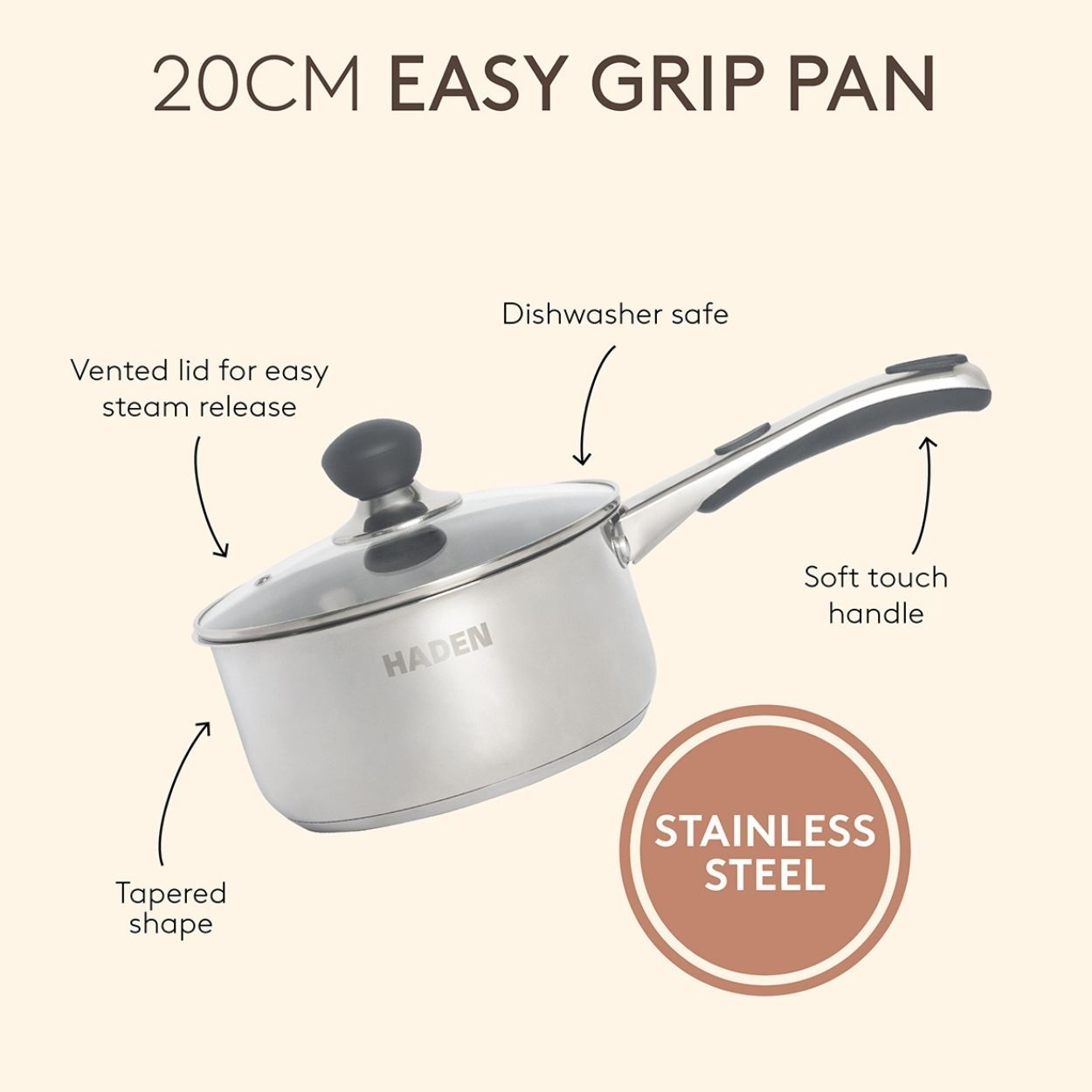 Sabichi 20Cm Easy Grip Pan