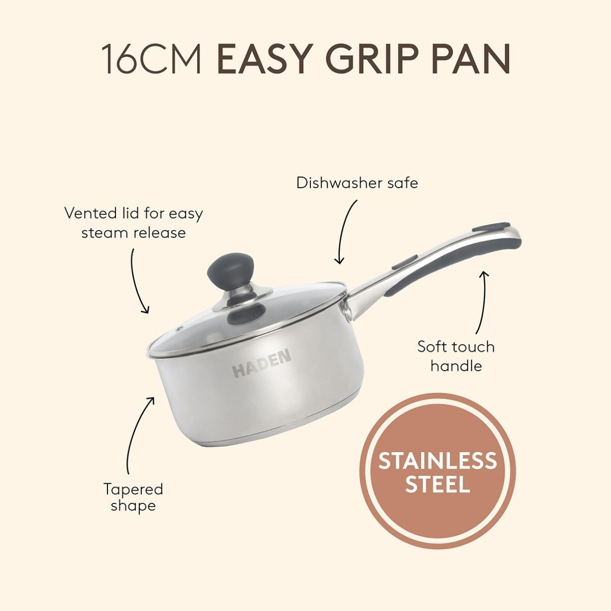 Sabichi 16Cm Easy Grip Pan