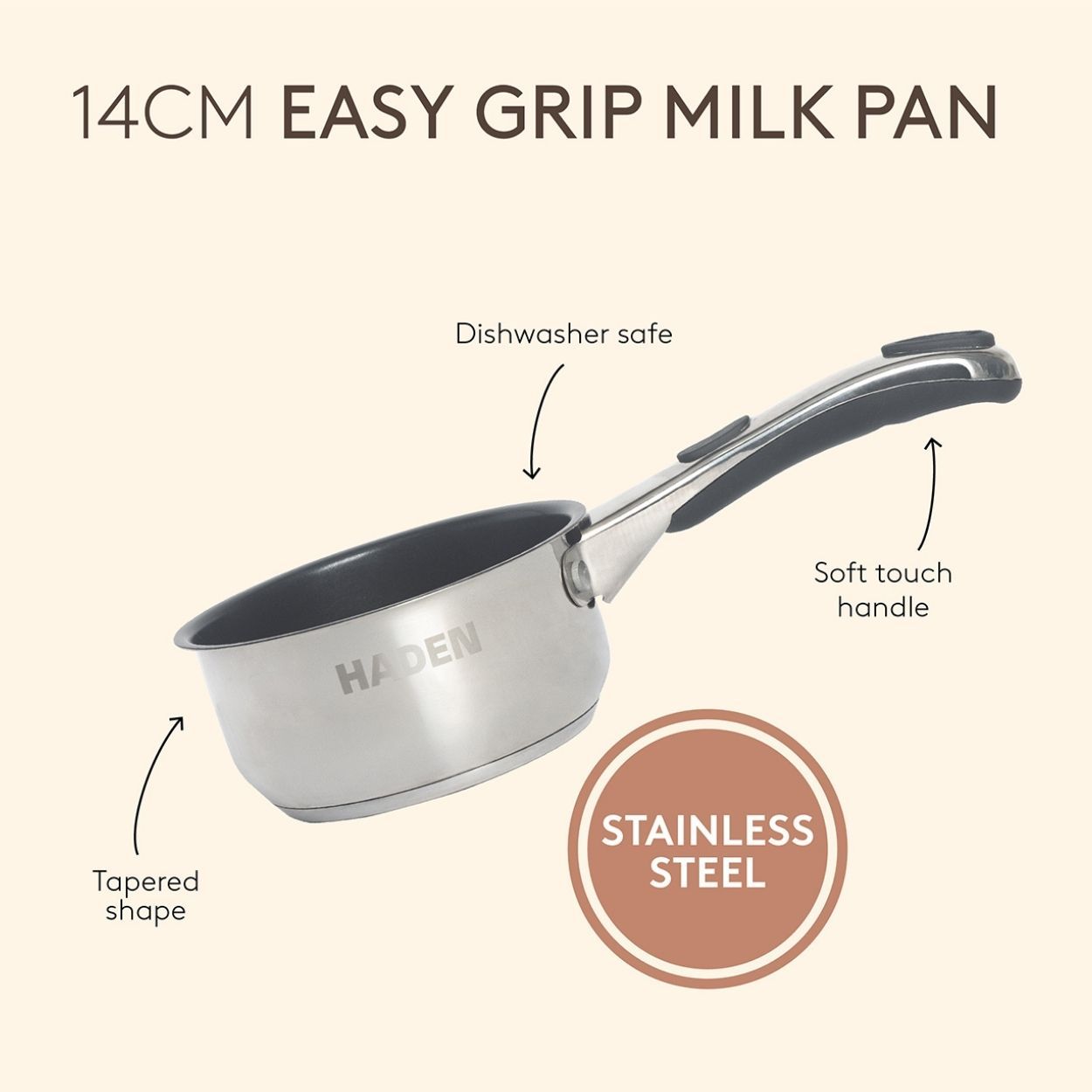 Sabichi 14Cm Easy Grip Milk Pan