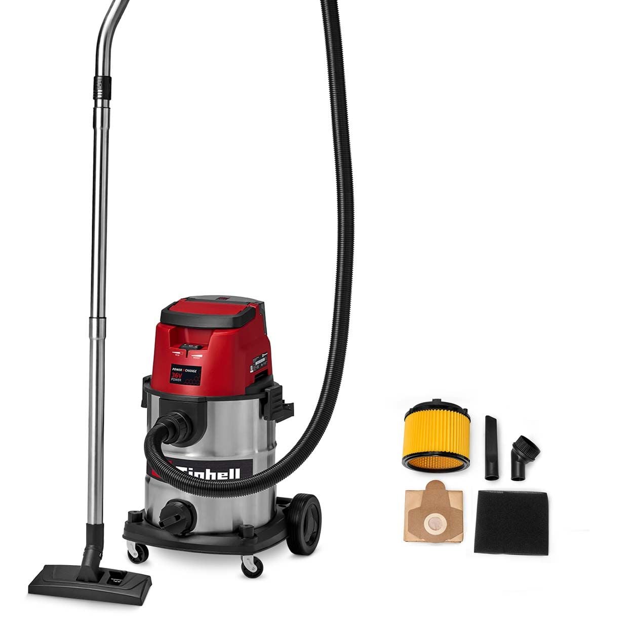 Einhell PXC 36V TE-VC 36/25 Cordless Wet & Dry Vacuum Cleaner - Bare Unit