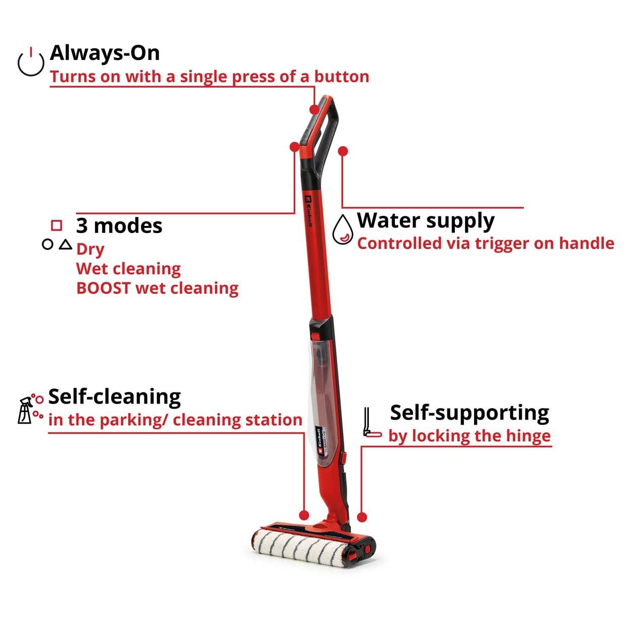 Einhell PXC 18V CLEANEXXO Cordless Hard Floor Cleaner - Bare Unit