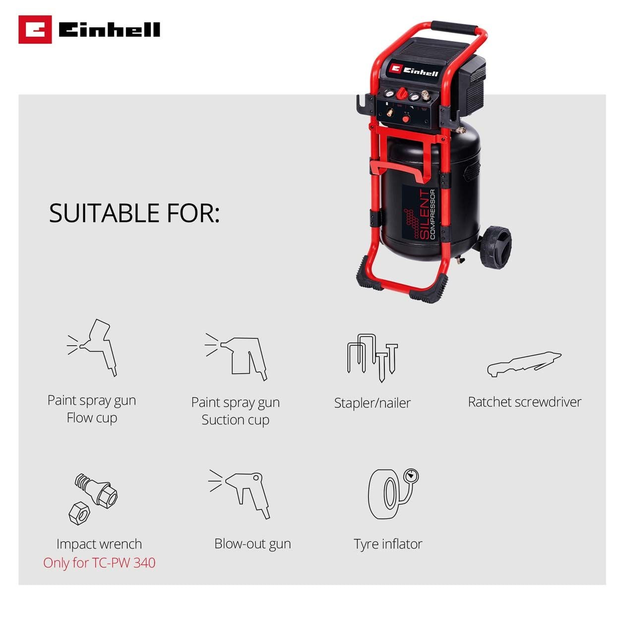 Einhell TE-AC 270/50 Silent Air Compressor 230v