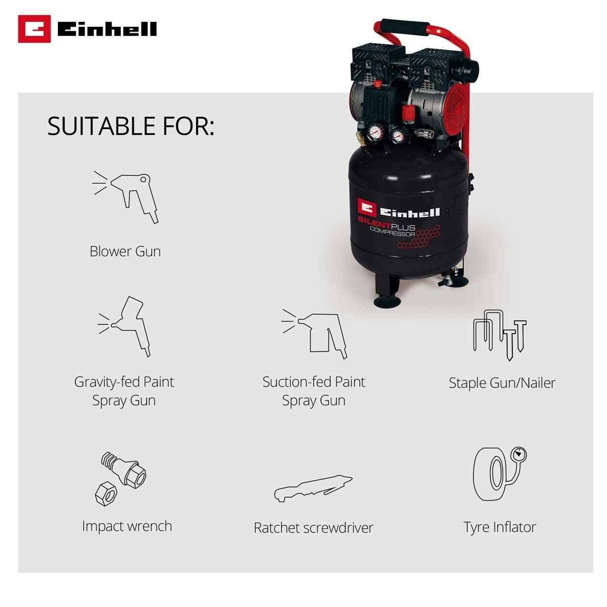 Einhell TE-AC 135/24 Silent Plus Air Compressor 230v