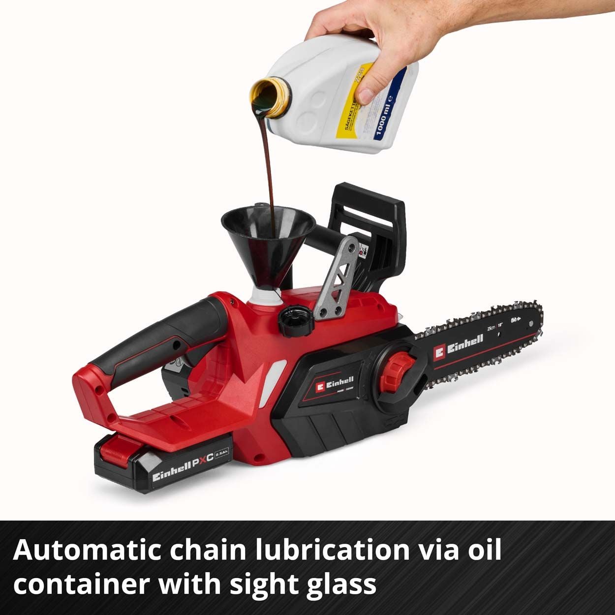 Einhell PXC 18V GE-LC 18/25-1 Cordless Chainsaw Kit (1x 2.5Ah)