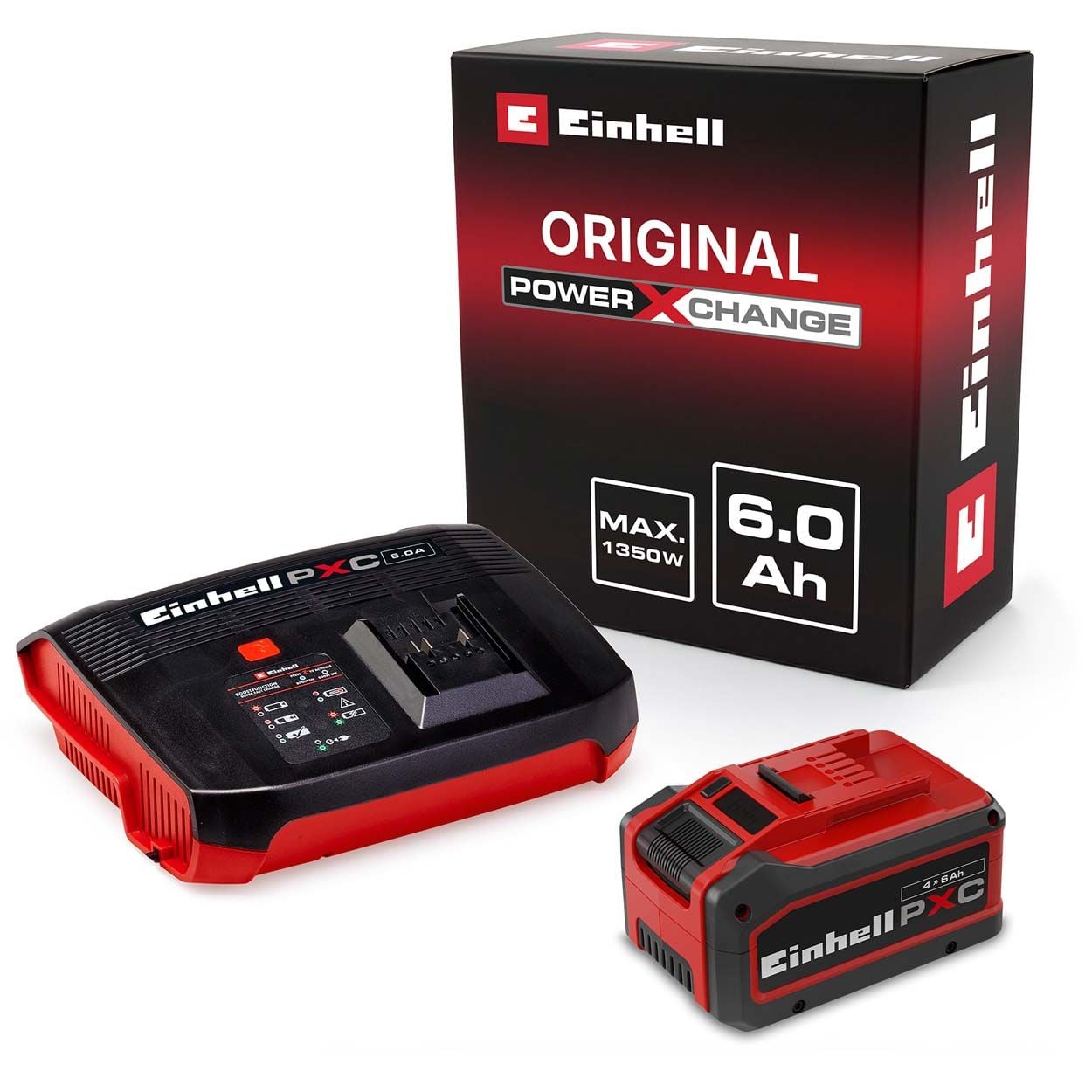 Einhell PXC+ 18V 4–6Ah Battery & 6A Boostcharger Starter Kit