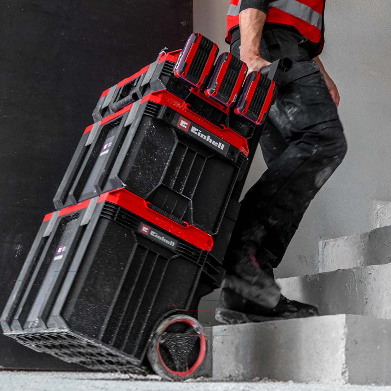 Einhell Sealed E-Case Rolling Toolbox Trolley Tower