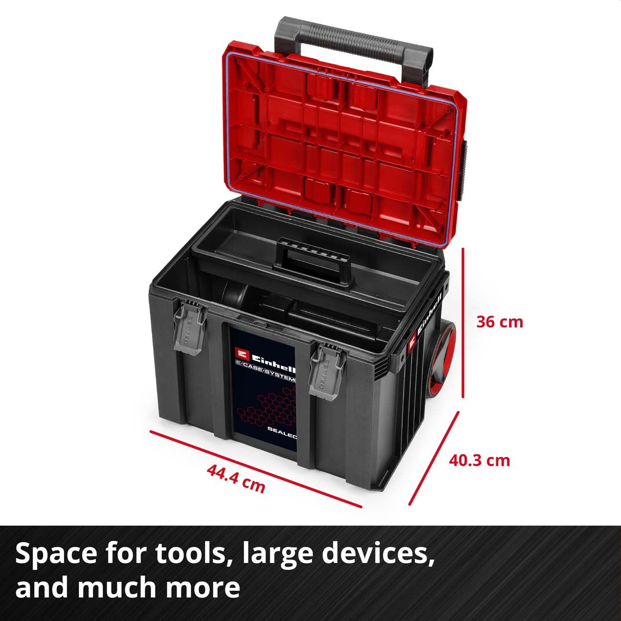 Einhell Sealed E-Case Rolling Toolbox Trolley Tower
