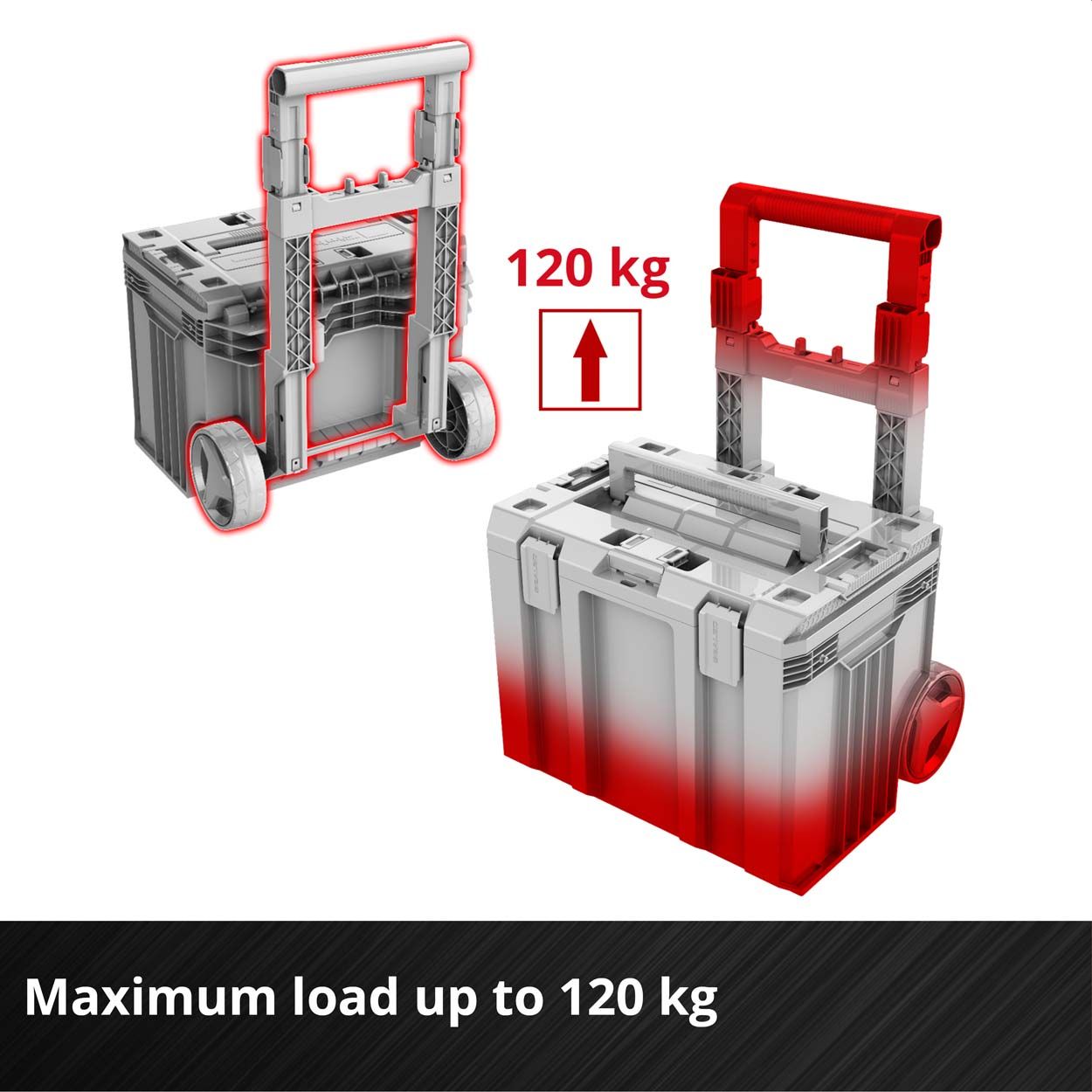 Einhell Sealed E-Case Rolling Toolbox Trolley Tower