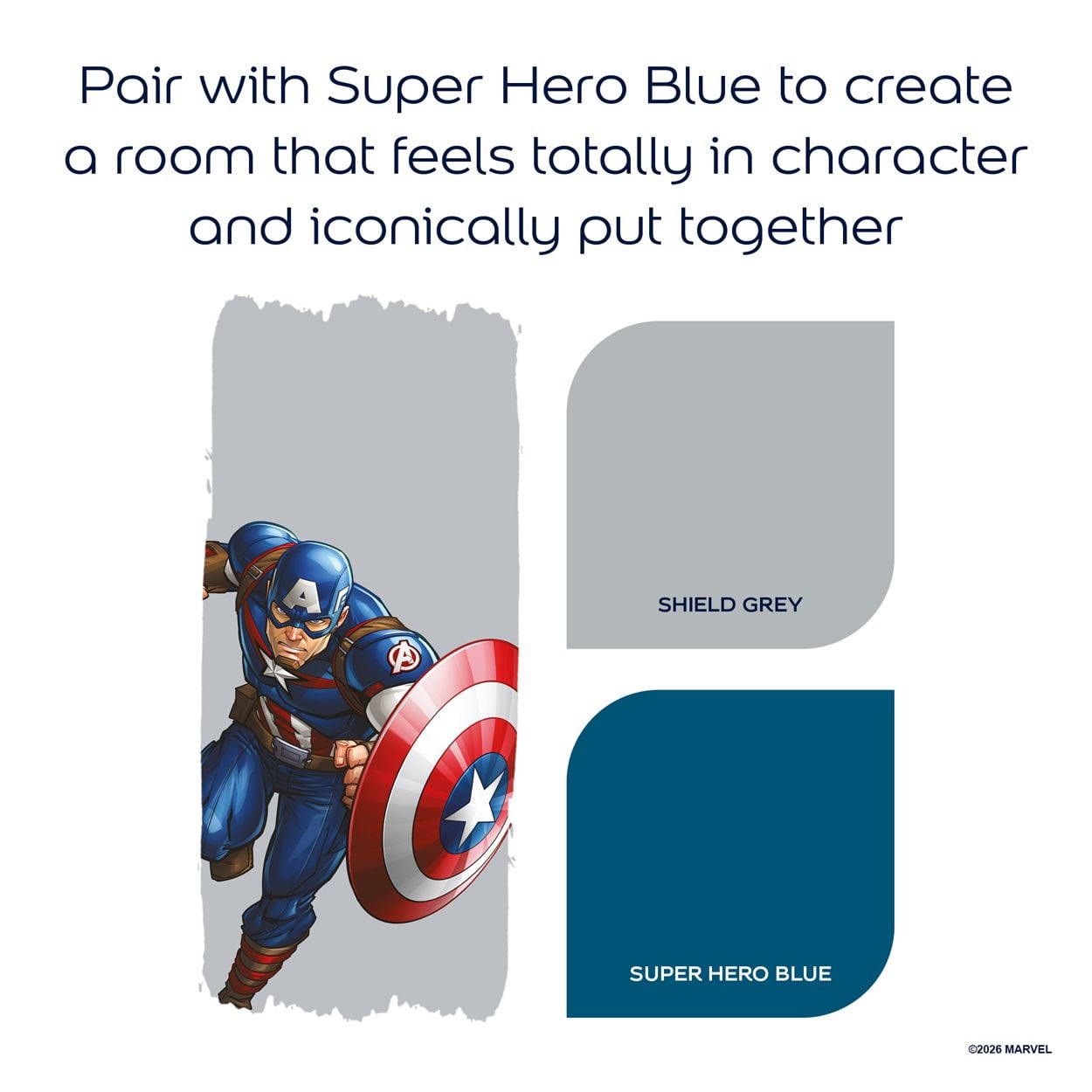 Dulux Easycare Washable & Tough Marvel Avengers Shield Grey 2.5L