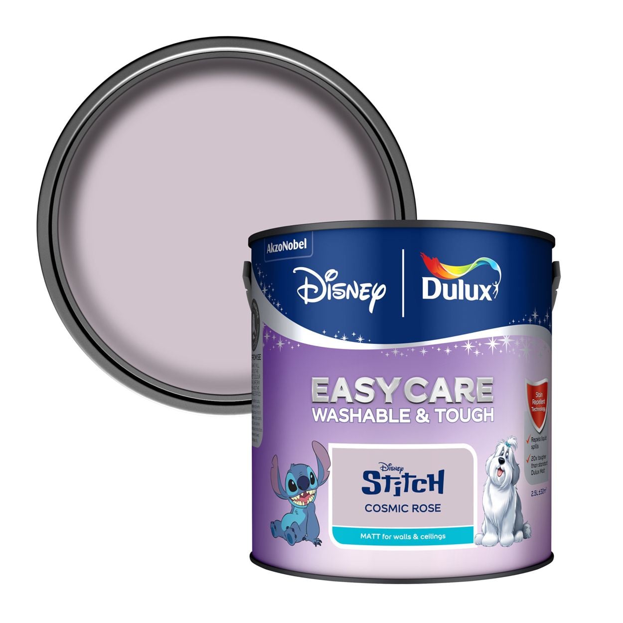 Dulux Easycare Washable & Tough Disney Stitch Cos Rose 2.5L