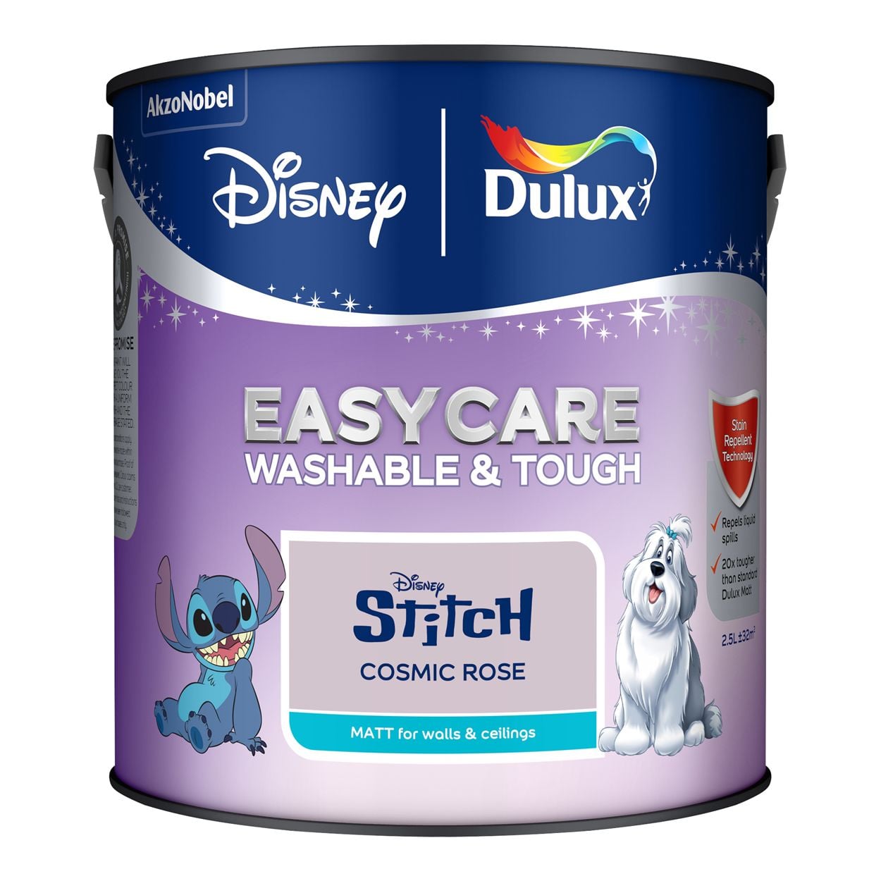 Dulux Easycare Washable & Tough Disney Stitch Cos Rose 2.5L