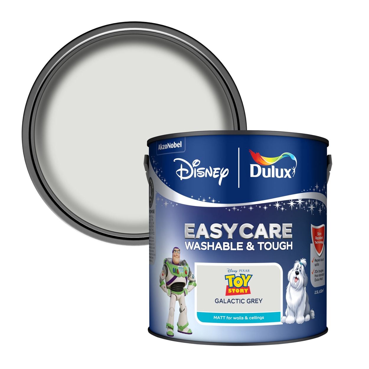 Dulux Easycare Washable & Tough Disney Pixar Toy Story Galactic Grey 2.5L