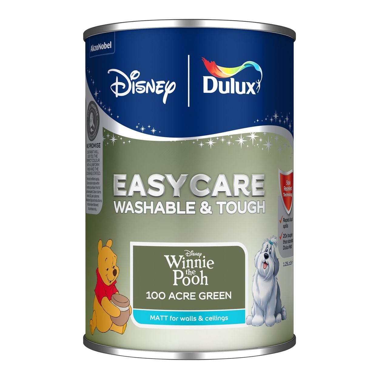Dulux Easycare Washable & Tough Disney Winnie the Pooh 100 Acre Green 1.25L