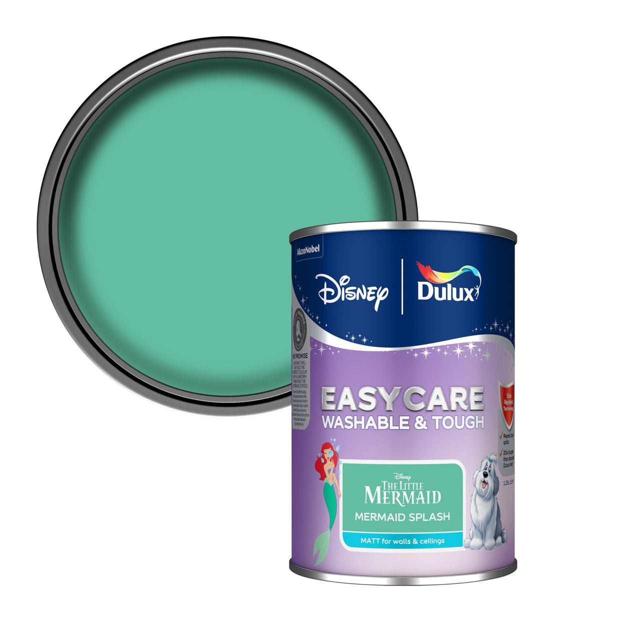 Dulux Easycare Washable & Tough Disney The Little Mermaid Mermaid Splash 1.25L