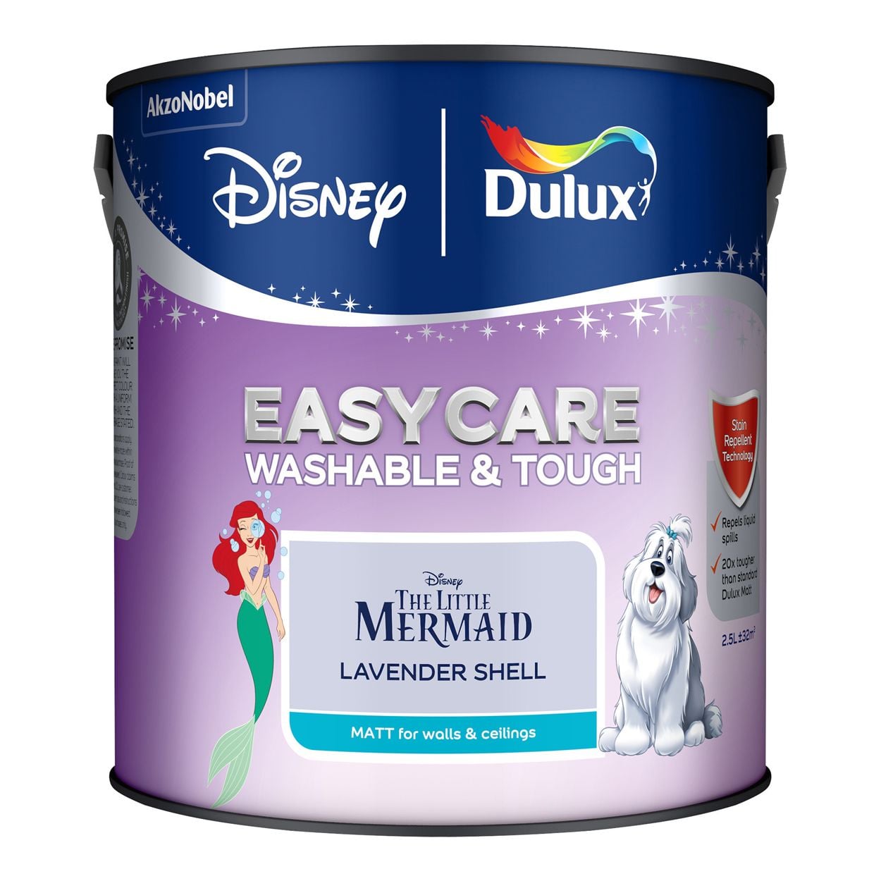 Dulux Easycare Washable & Tough Disney The Little Mermaid Lavender Shell 2.5L