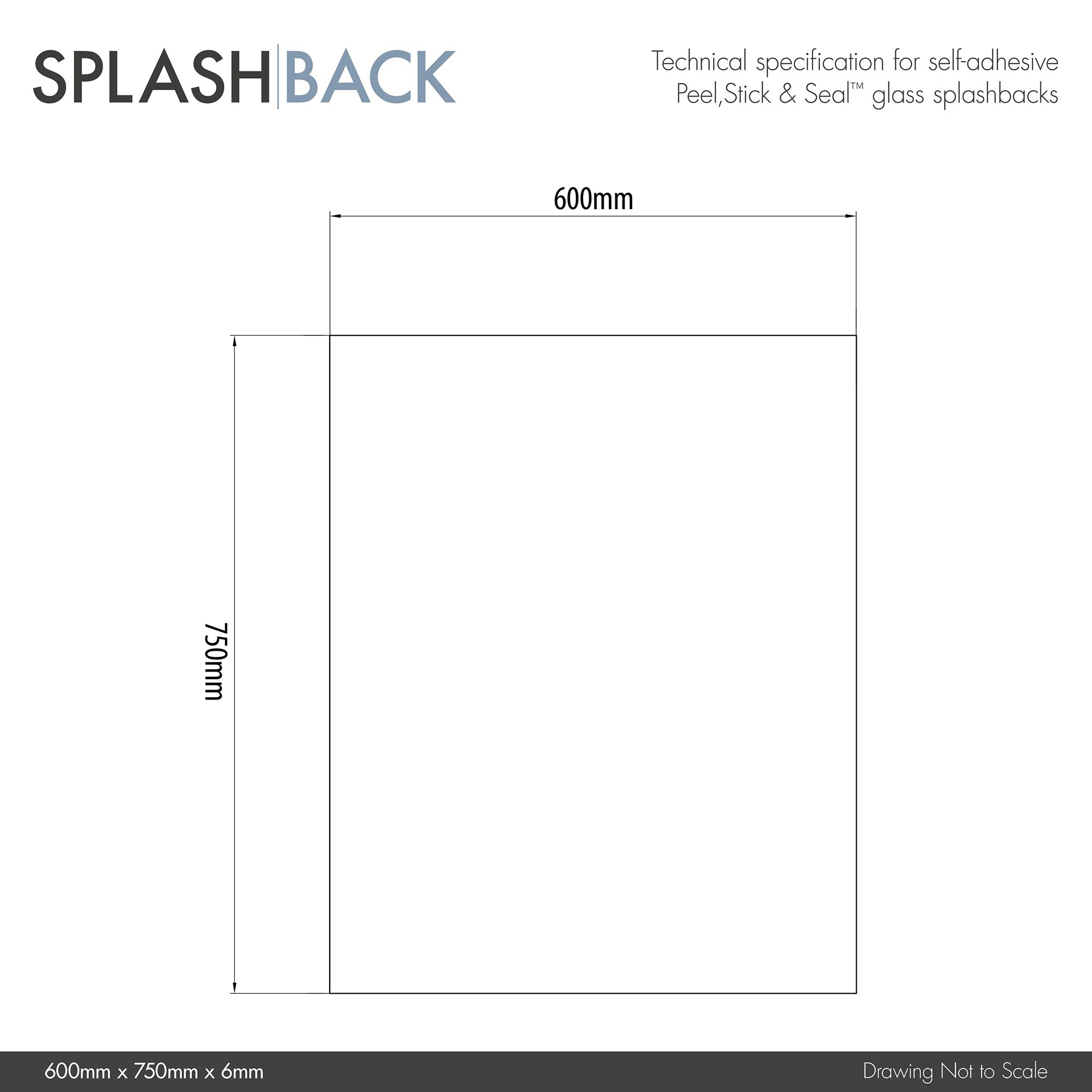 White Mist Glass Kitchen Splashback 60x75cm