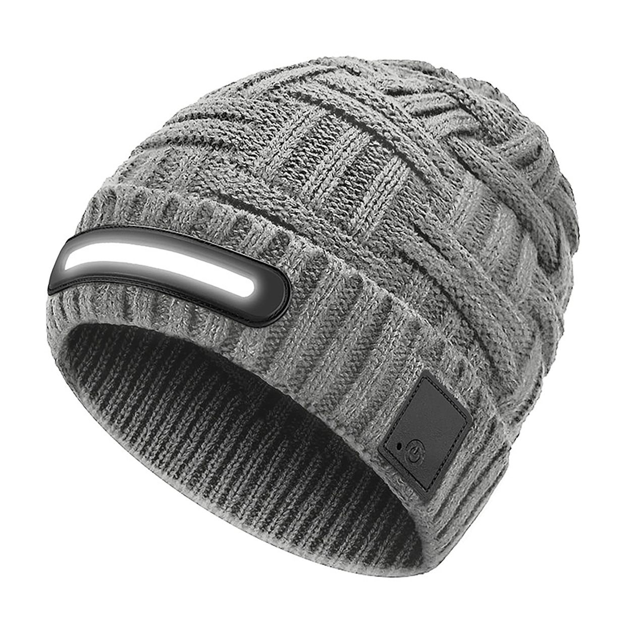 Ultralight LED Beanie Hat Light Grey