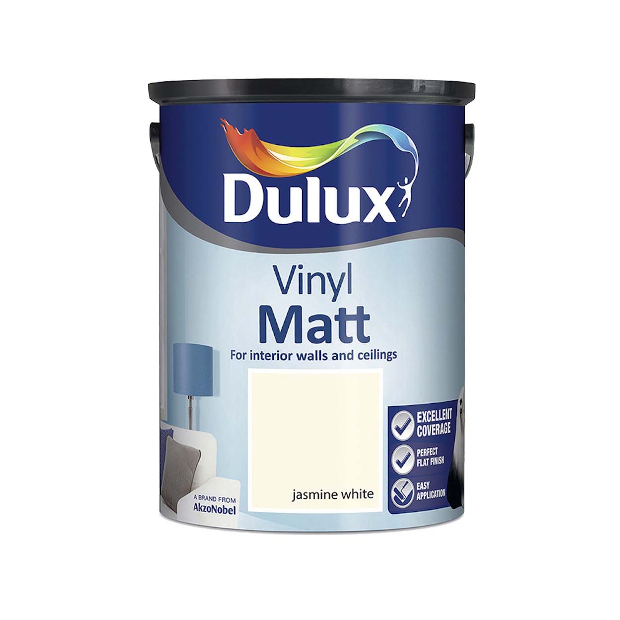 Dulux Walls & Ceilings Matt Jasmine White 5L