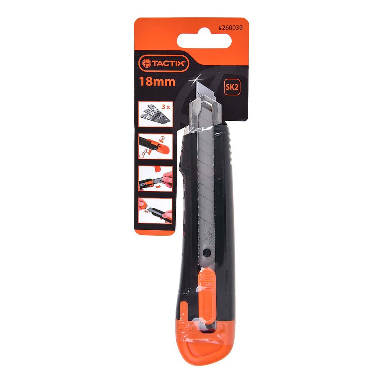 Tactix 18Mm Snap-Off Knife 3 Blades