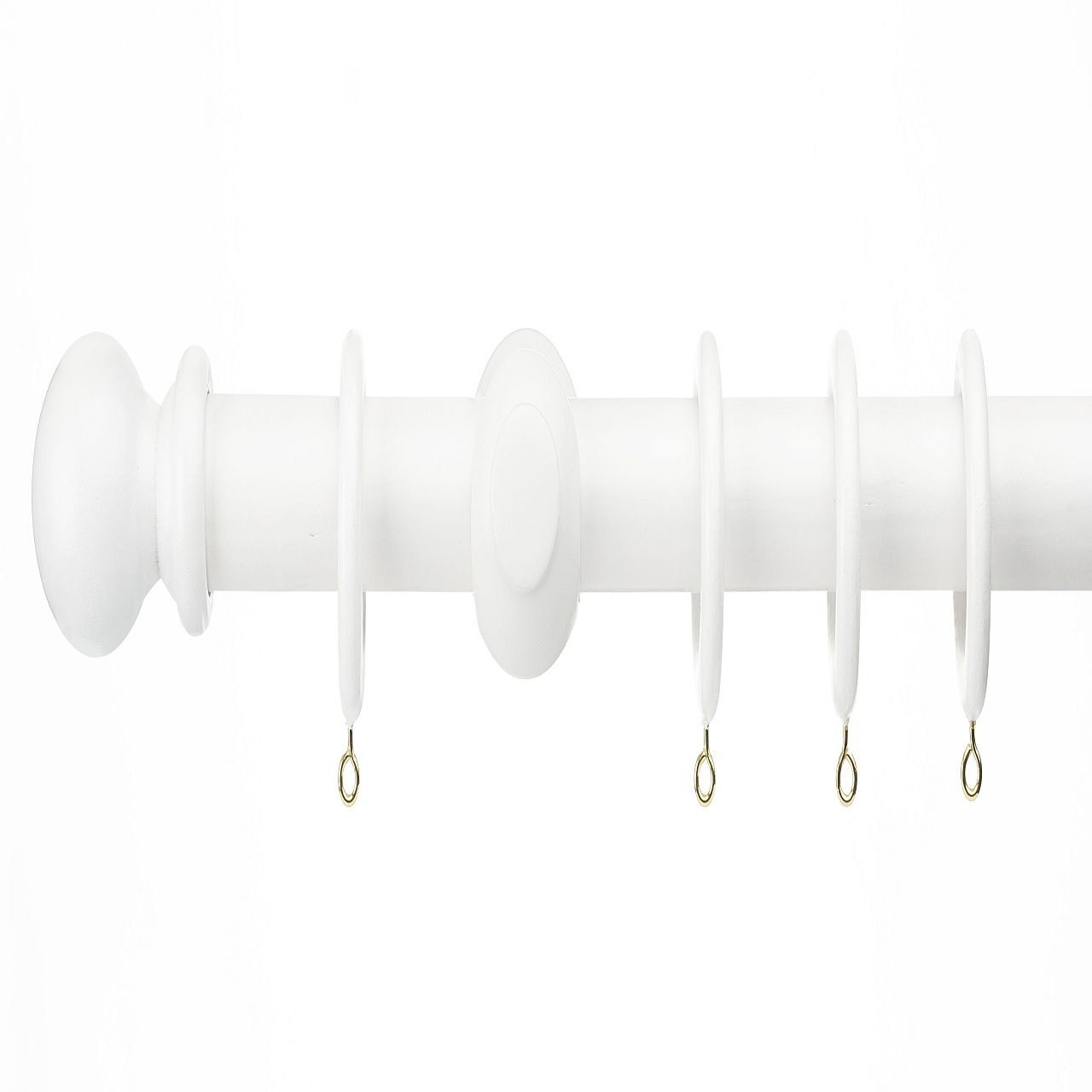 Woodies 28mm Wood Pole White 120cm