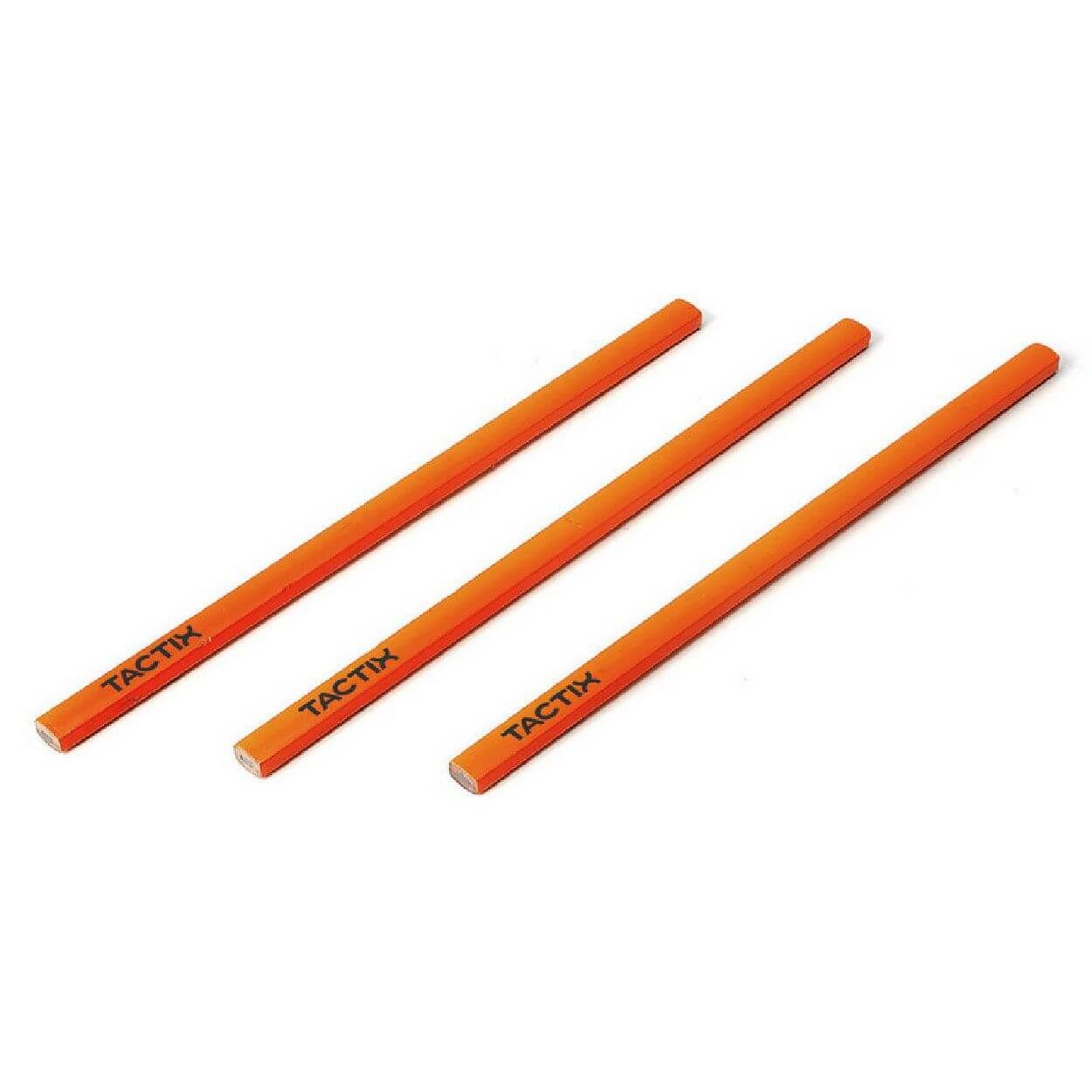 Tactix Square Carpenter Pencils - 3 Piece 