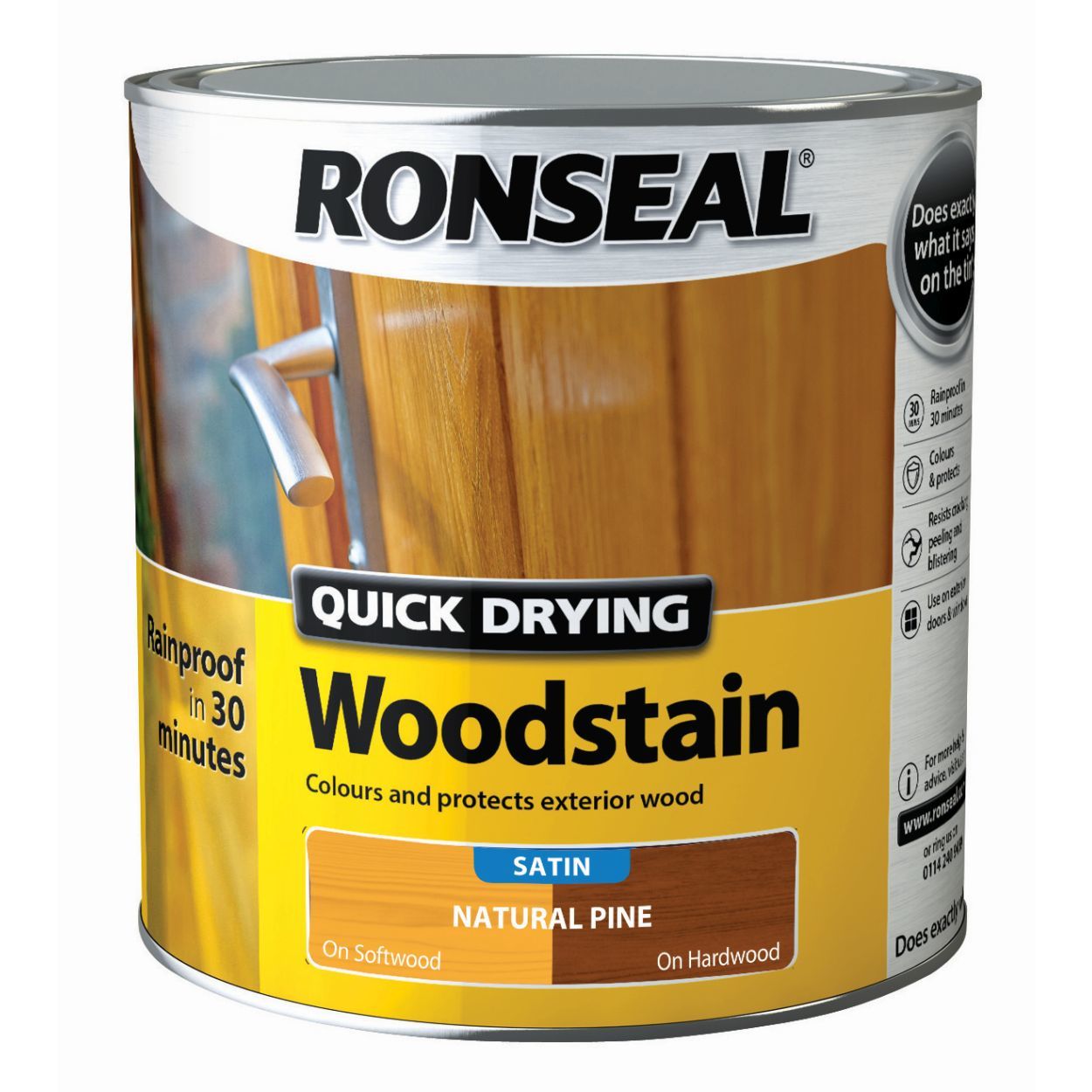 Ronseal 2.5L Quick Drying Woodstain Natural Pine
