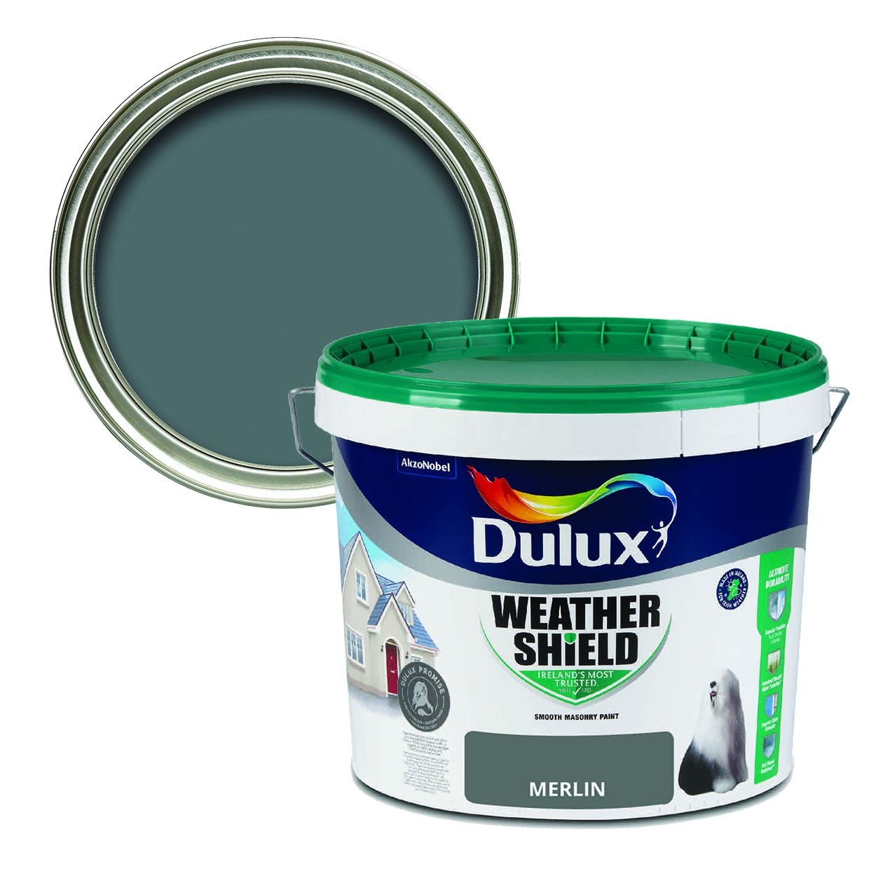 Dulux Weathershield Smooth Masonry Merlin 10L