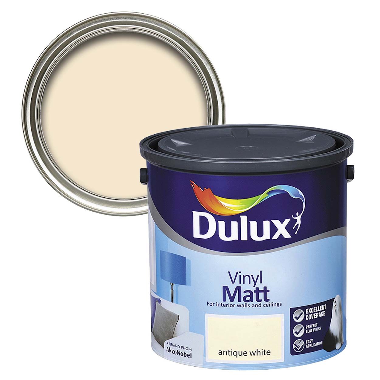 Dulux Vinyl Matt Antique White 2.5L