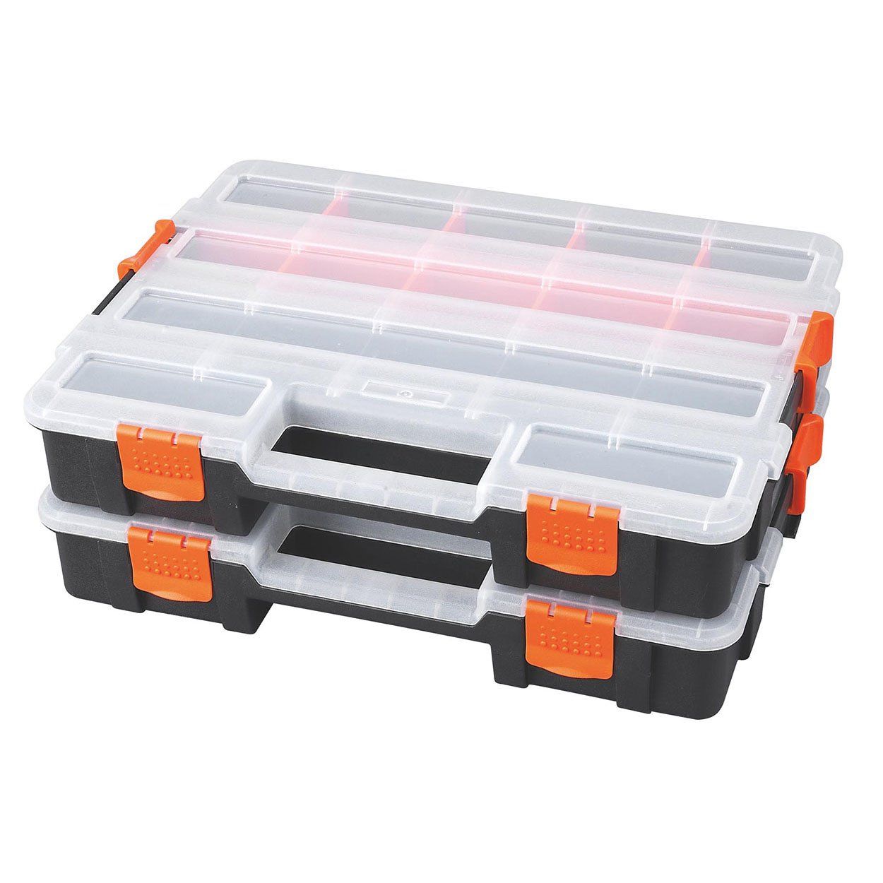Tactix 2 Piece Interlockable Organiser Set