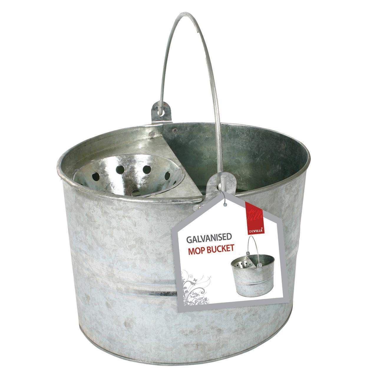 De Vielle Galvanised Mop Bucket