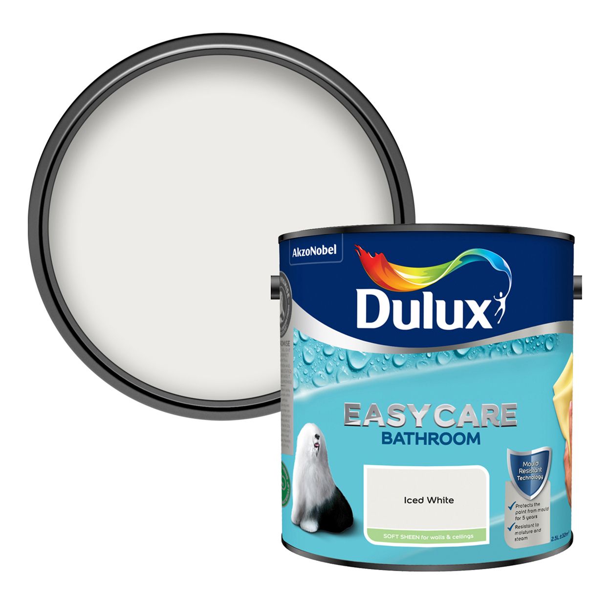 Dulux Easycare Bathroom Iced White 2.5L