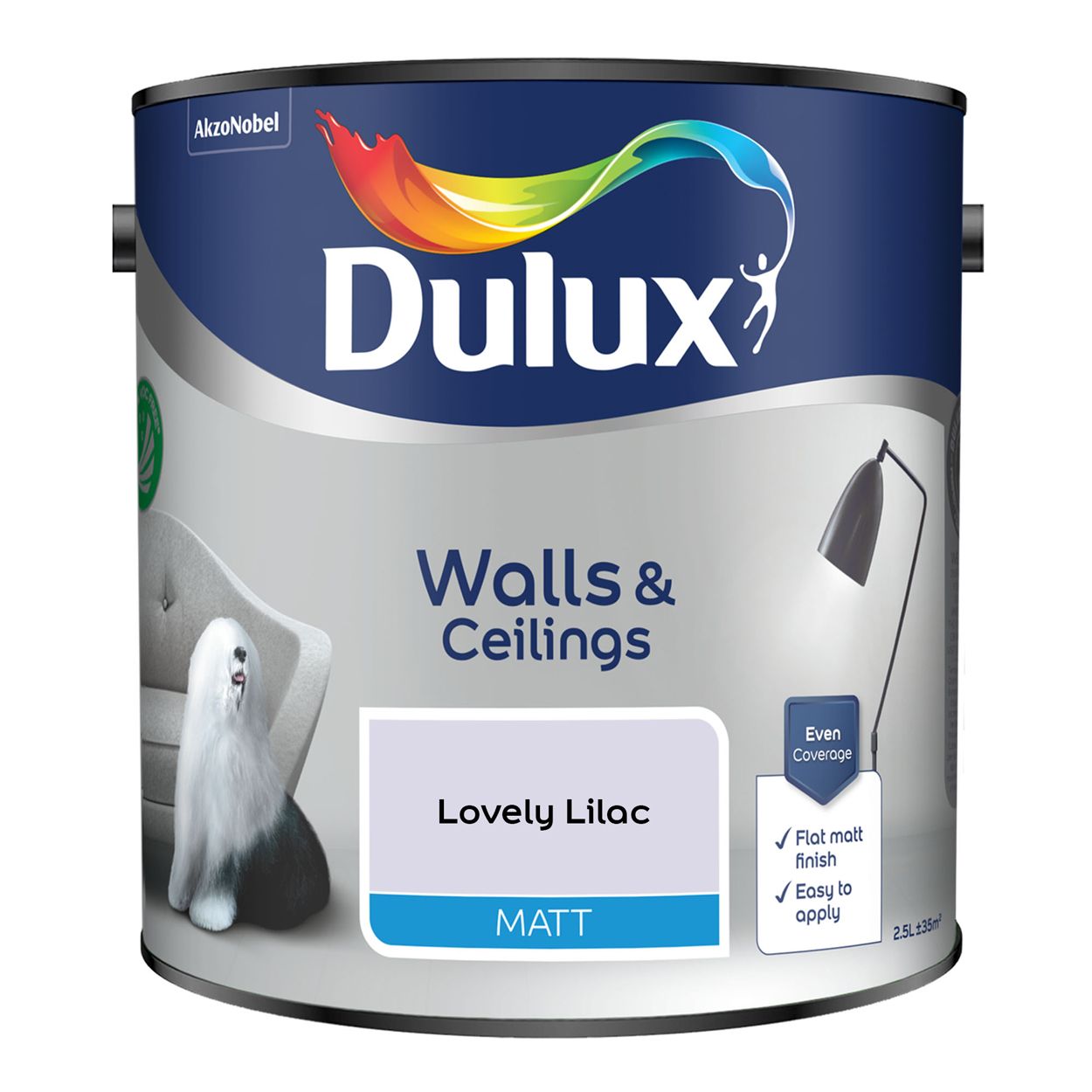 Dulux Walls & Ceilings Matt Lovely Lilac 2.5L