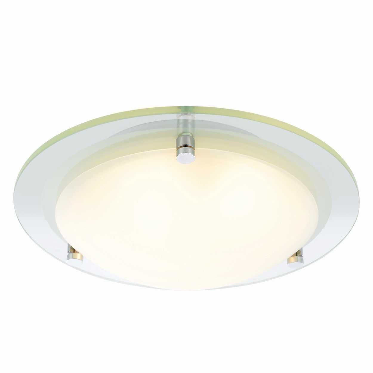Draco 2 light Large Round Bathroom Flush Frosted