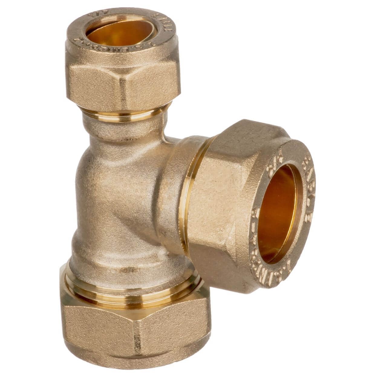 Compression Fittings - 3/4" x 1/2" x 3/4" Unequal Tee 318