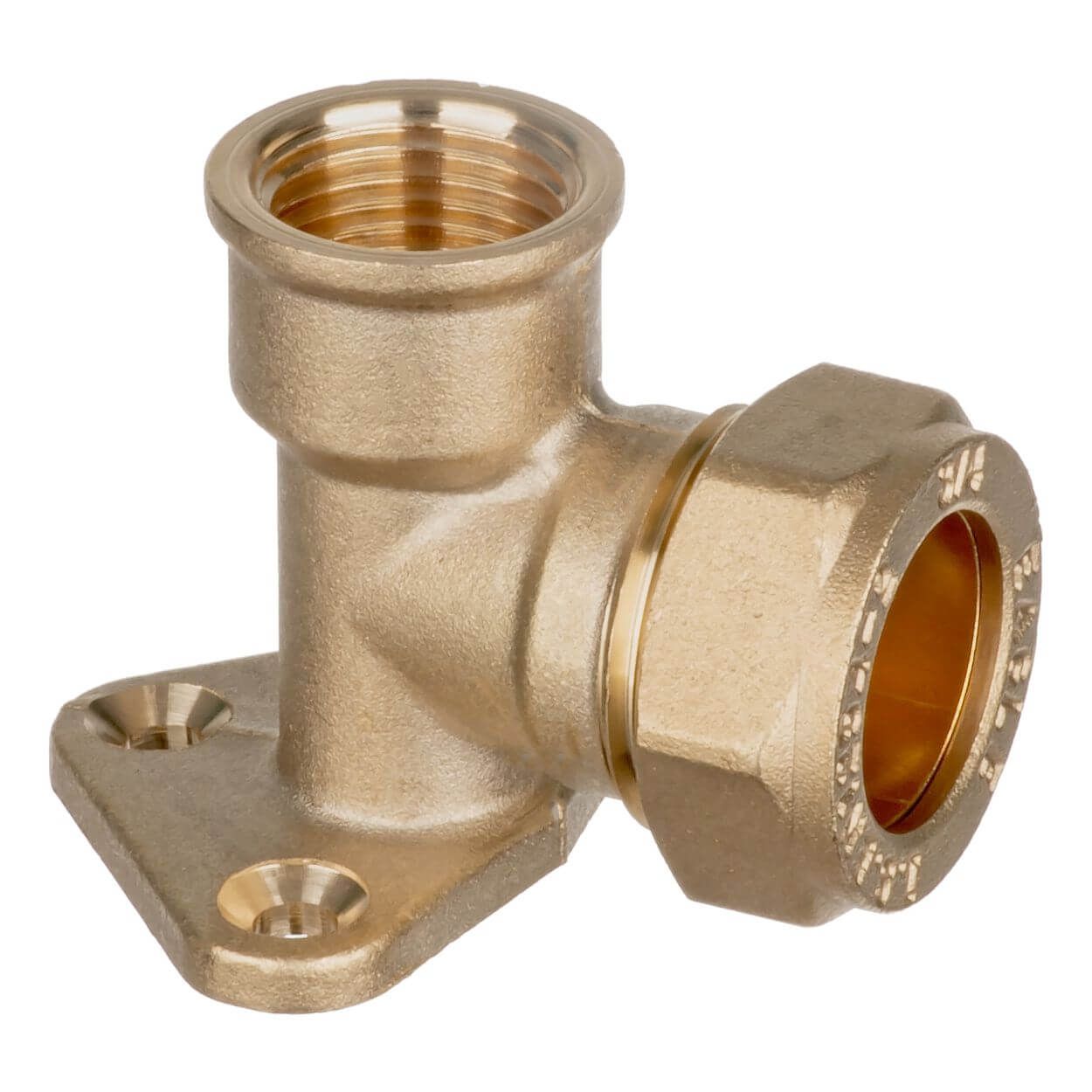 Compression Fittings - 1/2" x 3/4" F.I. Wall Plate Elbow 317W