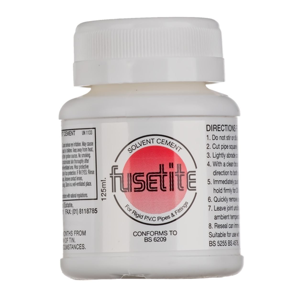 Solvent Cement - 125ml Fusetite PVC Pipe Sealant