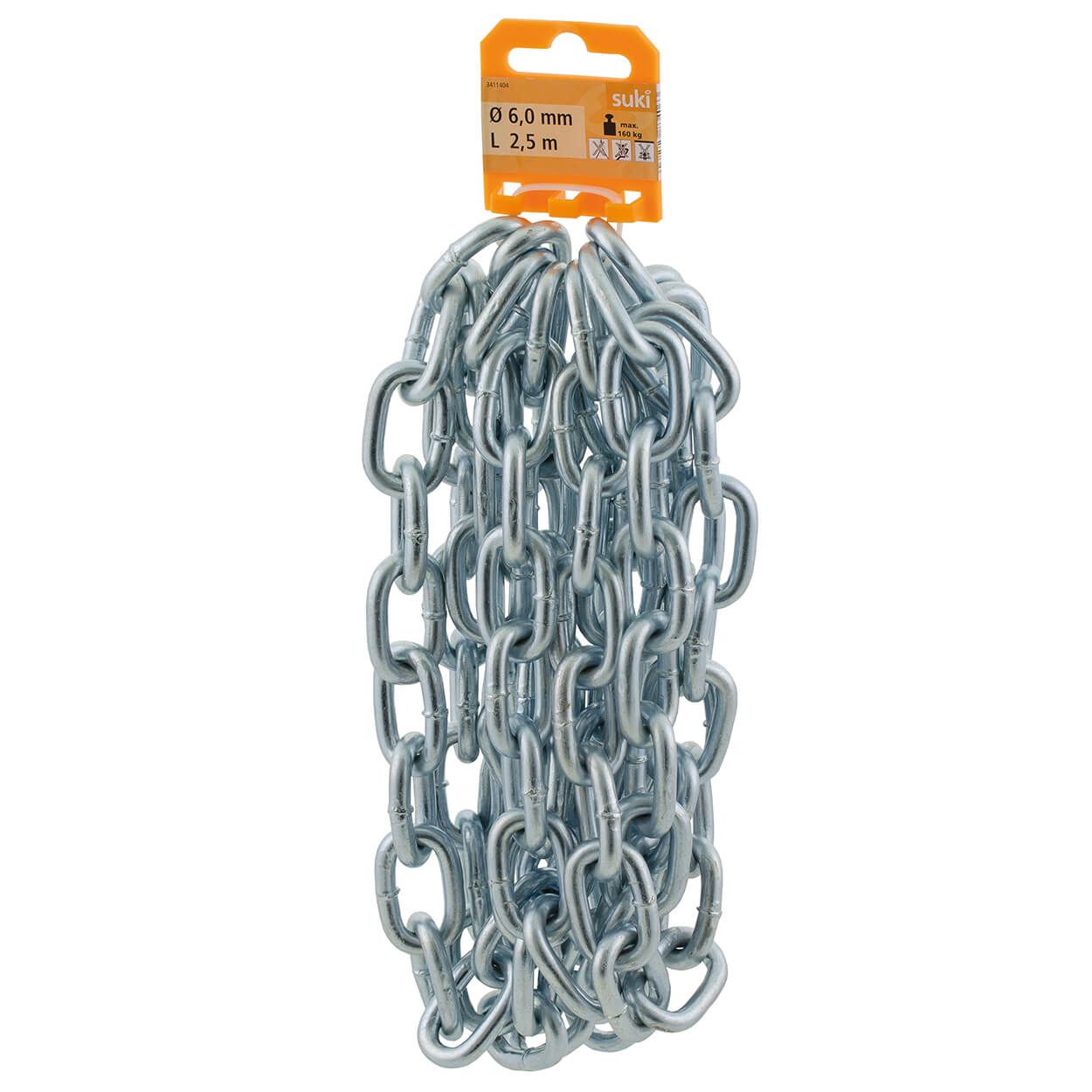 Welded Chain, Short Link, 6Mm, 2,5M