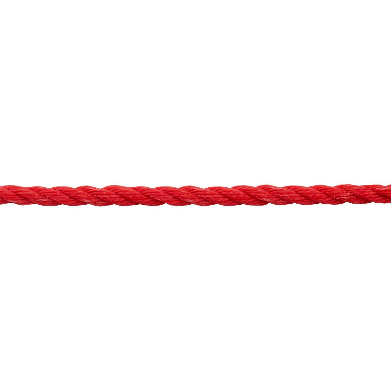 Pp Rope, Twisted, Red, 8Mm
