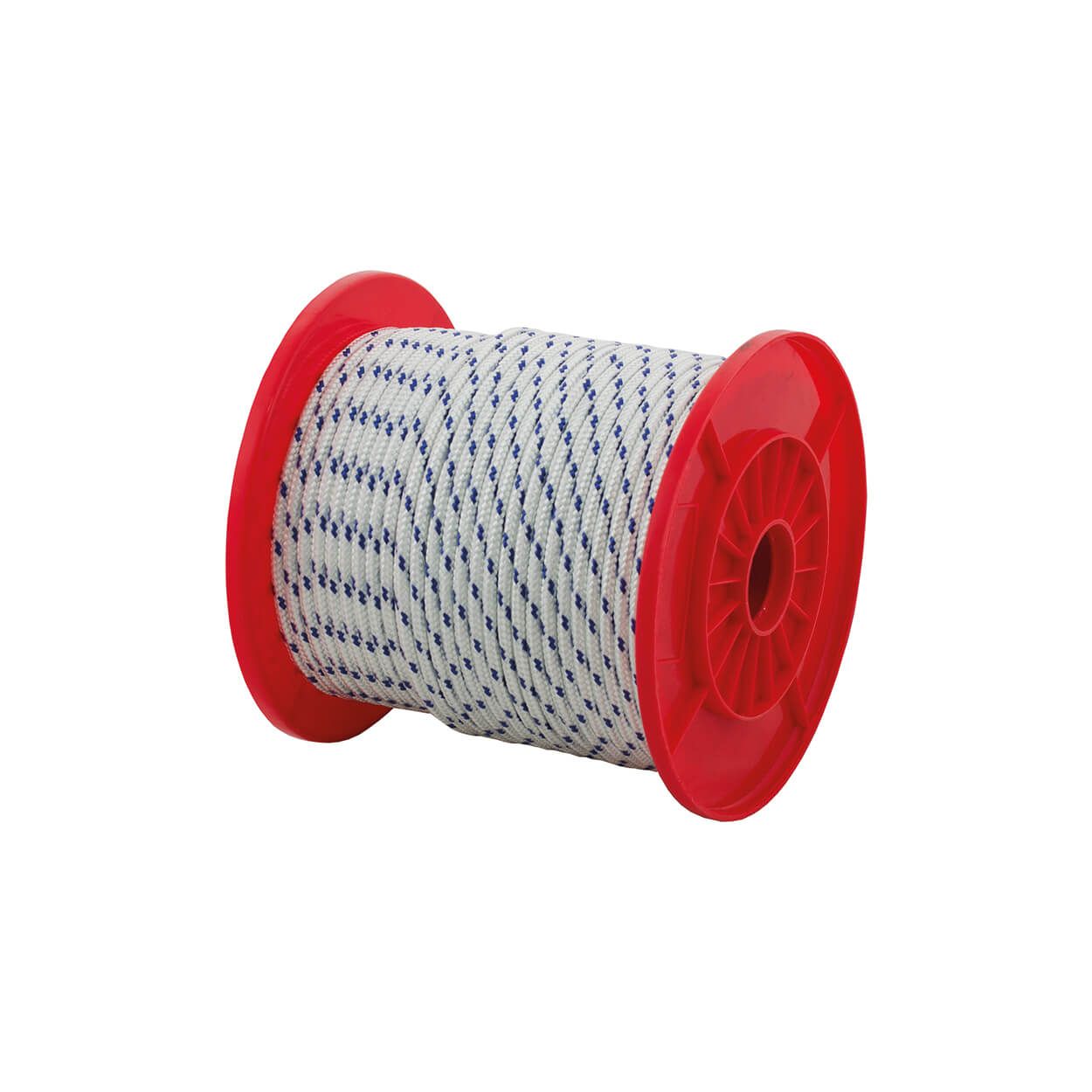 Pes Braided Rope, White/Blue 6Mm