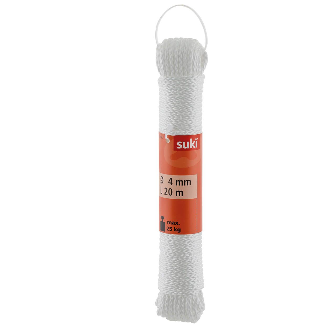 Pp Rope, Plated, White, 4Mm, 20M
