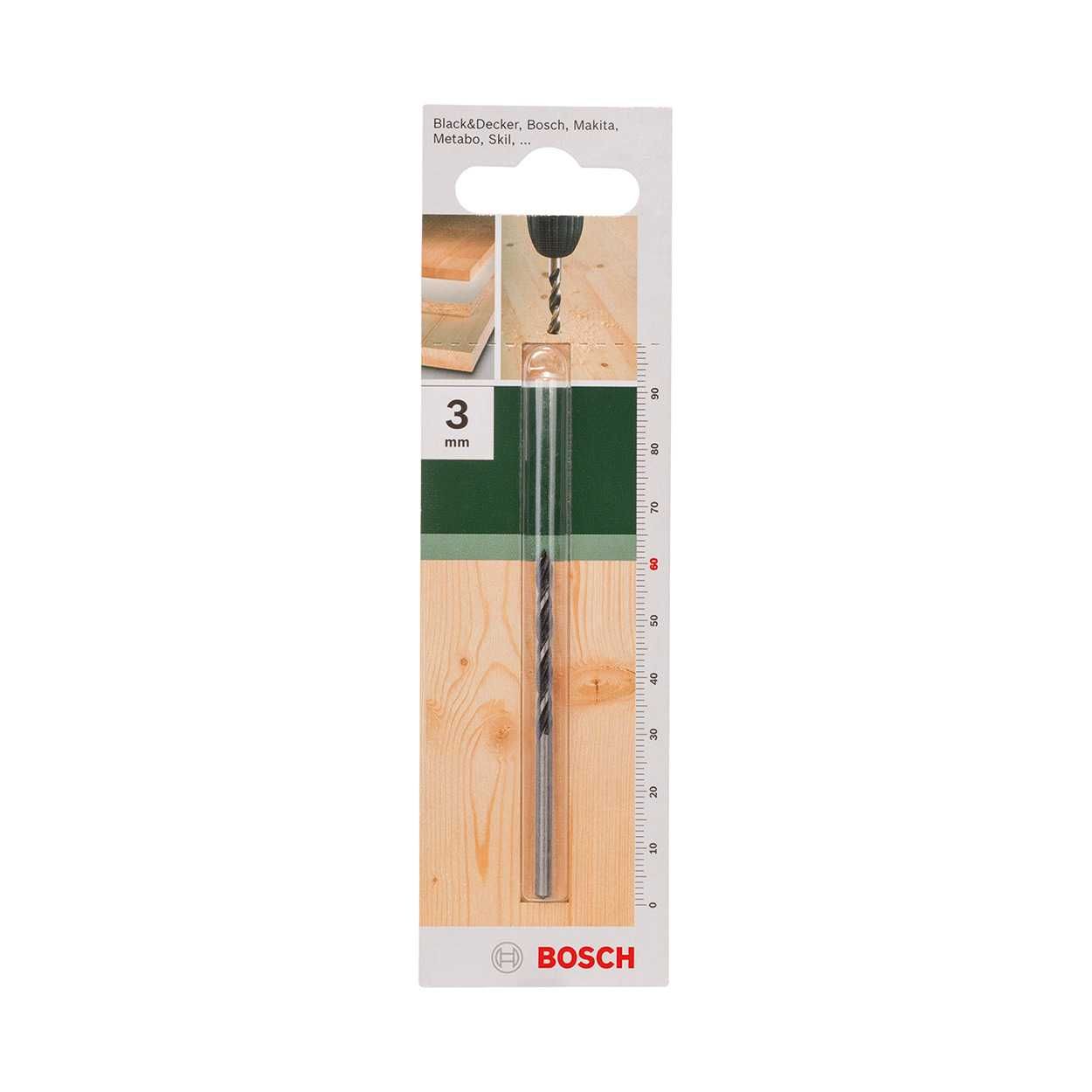 Bosch 60mm Brad Point Drill Bits with Diameter 3mm