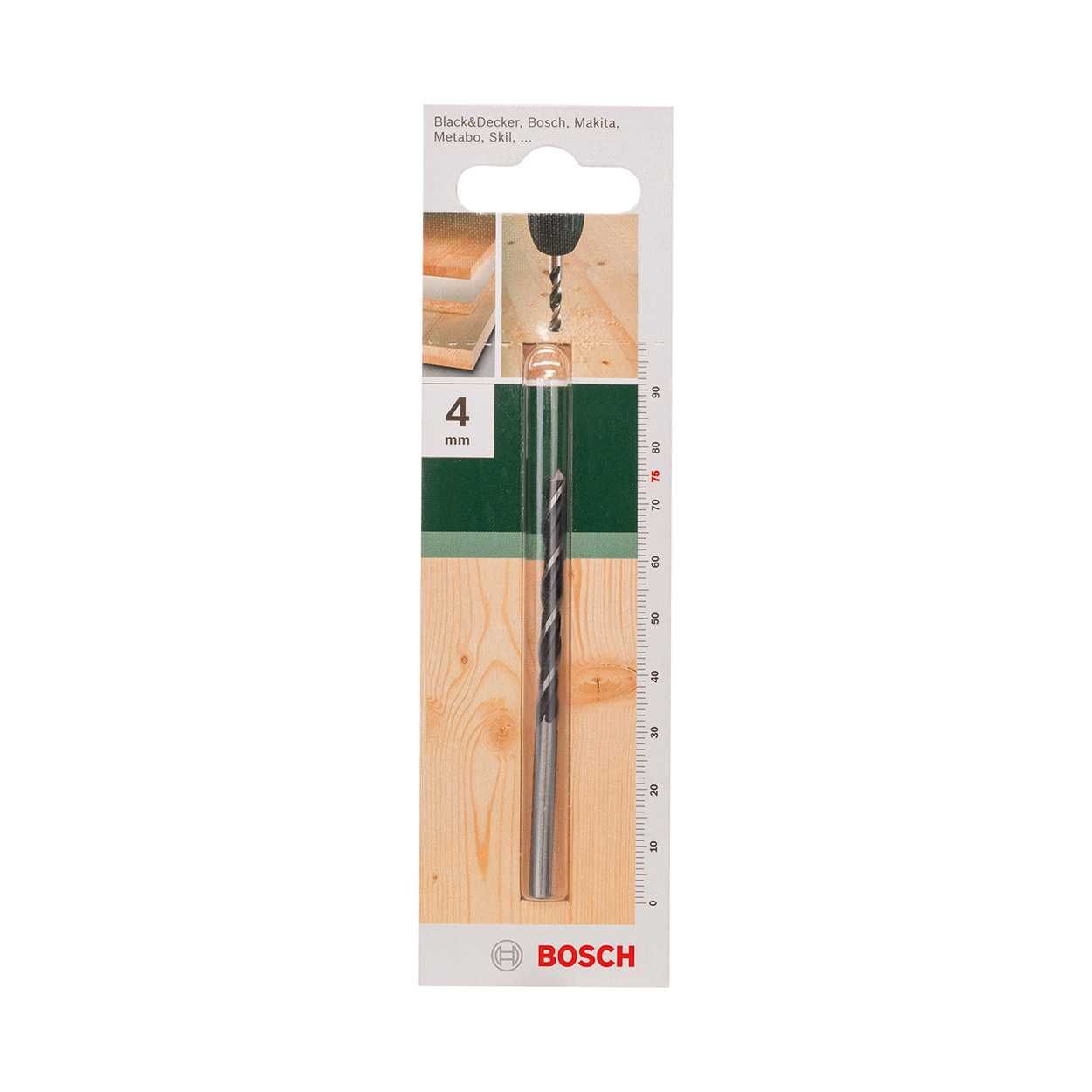 Bosch 75mm Brad Point Drill Bits with Diameter 4mm