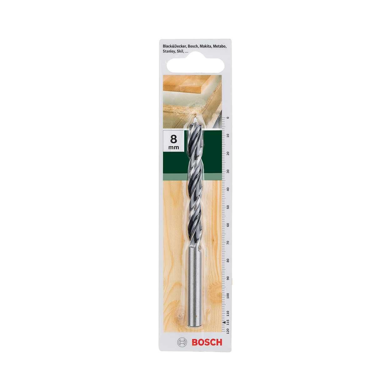 Bosch 115mm Brad Point Drill Bits with Diameter 8mm
