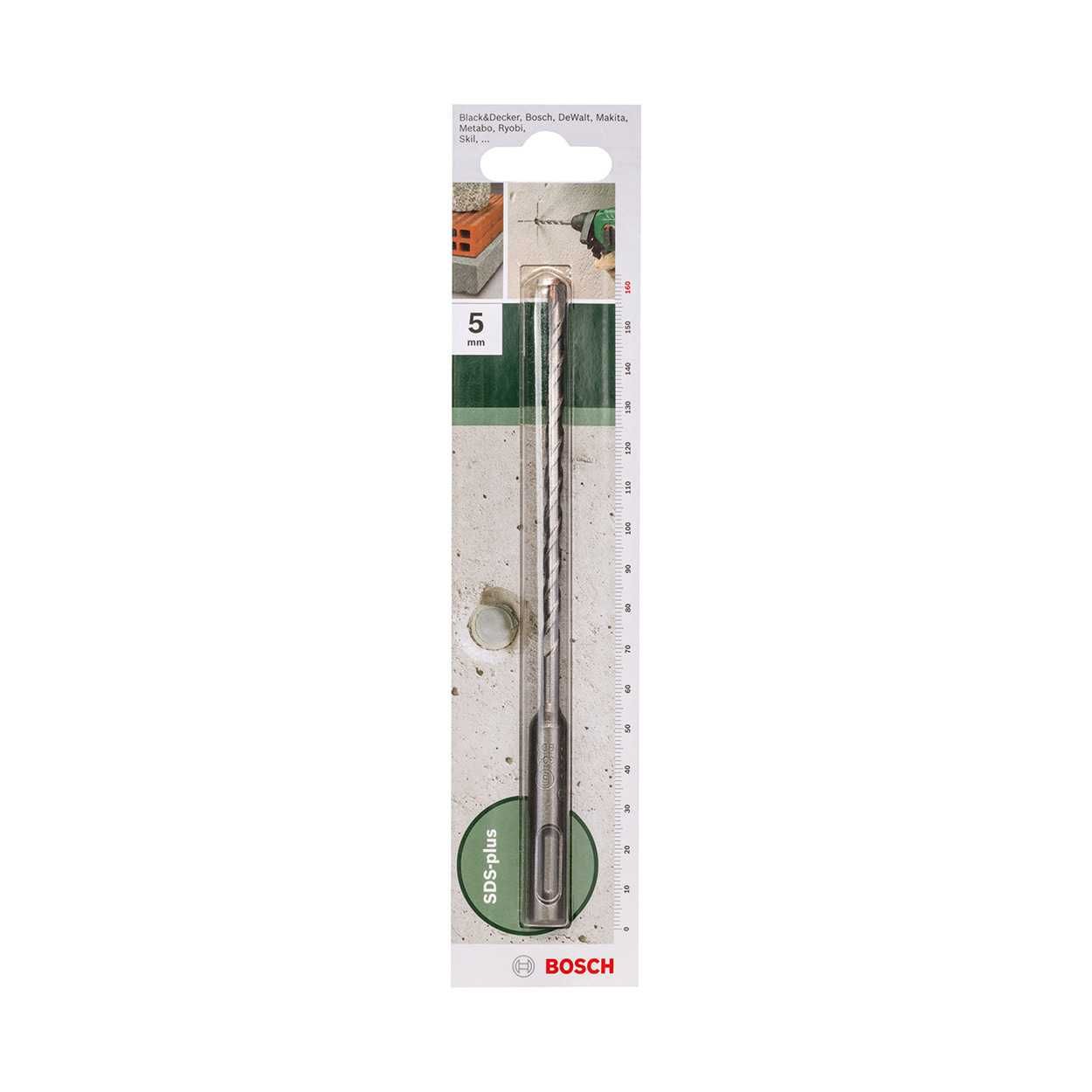 Bosch 160mm SDS-Plus Hammer Drill Bit with Diameter 5mm