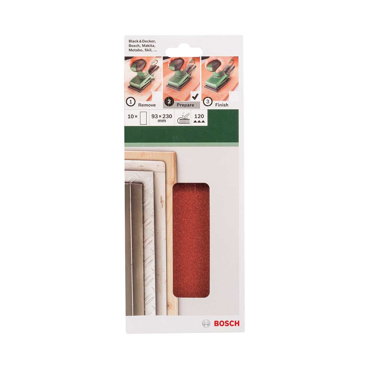 Bosch Sanding Sheet Set for Orbital Sander - 10 Pieces