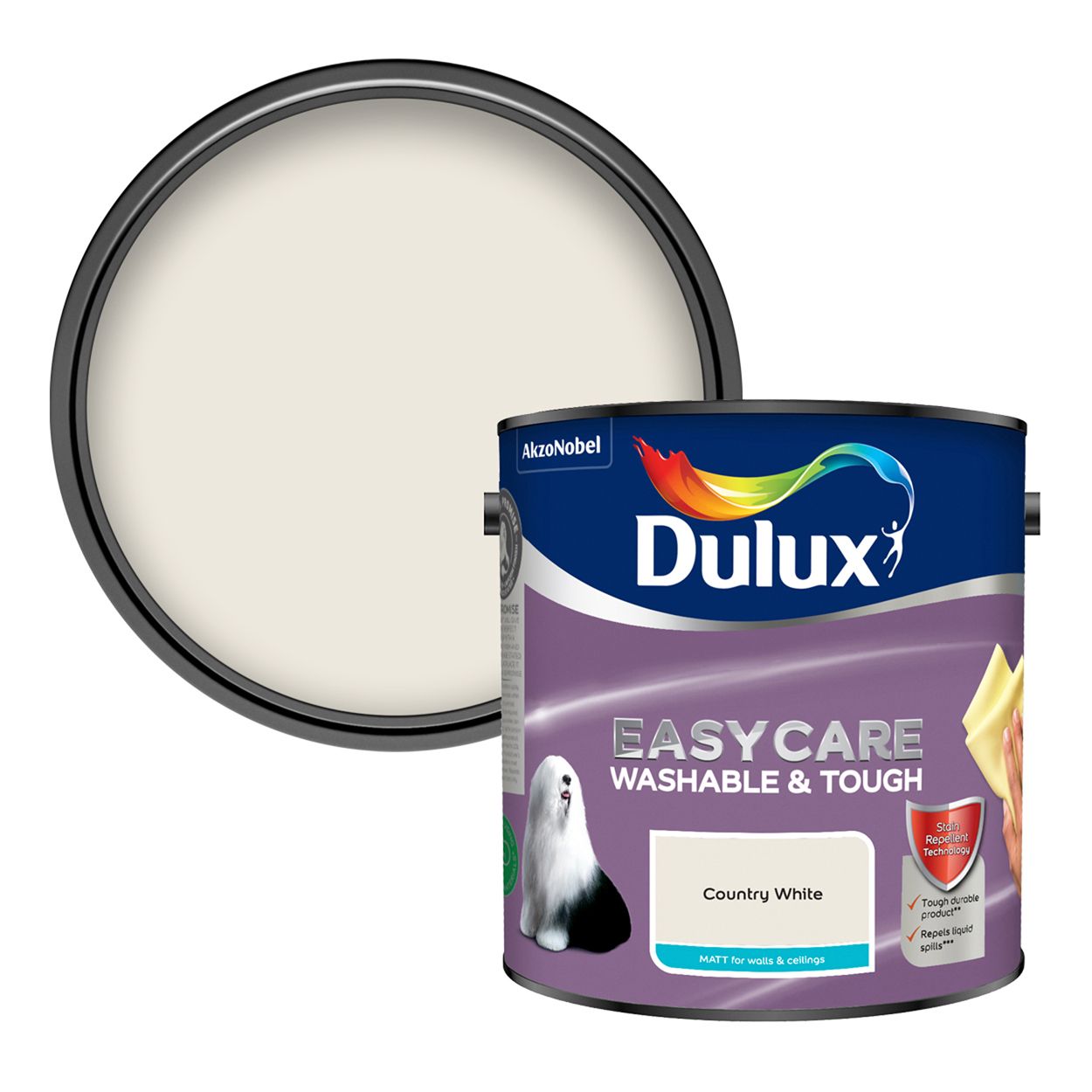 Dulux Easycare Washable & Tough Matt Country White 2.5L