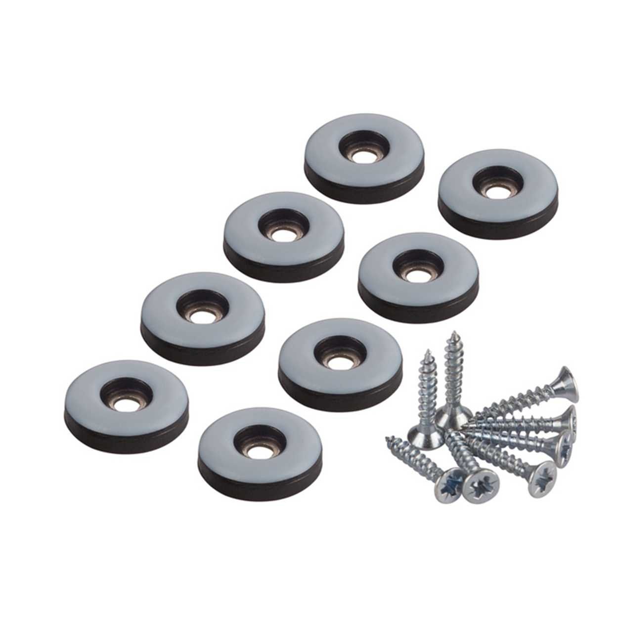 Fix-O-Moll Ptfe Glider With Screw Grey 22mm (8)