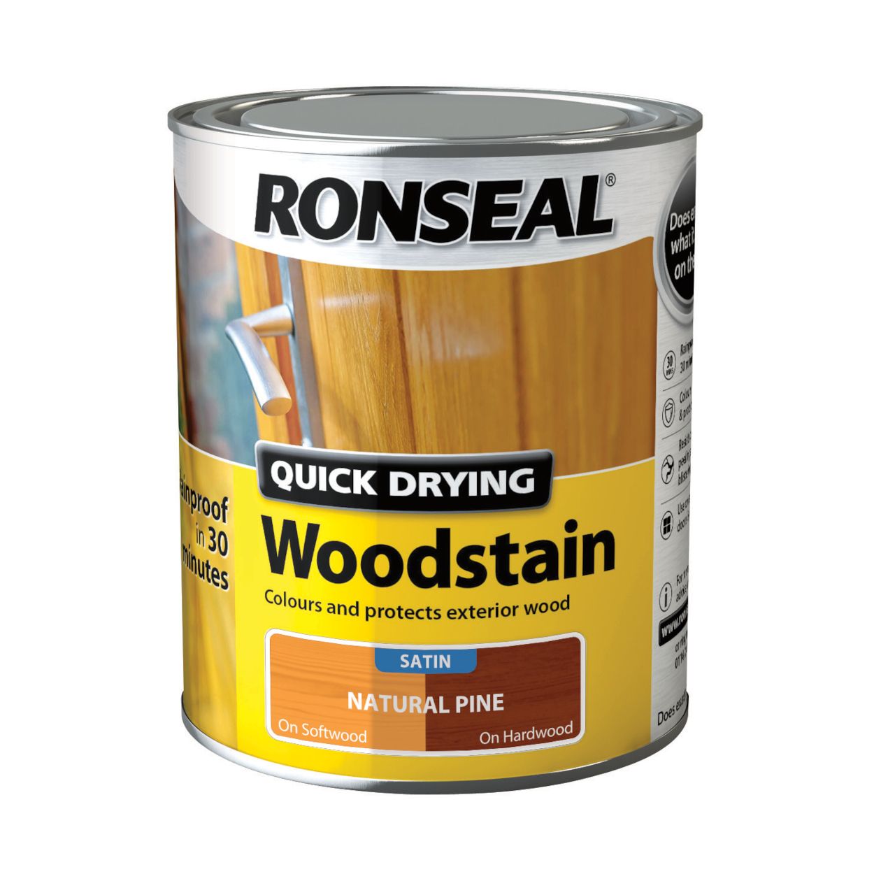 Ronseal 750ml Quick Drying Woodstain Natural Pine