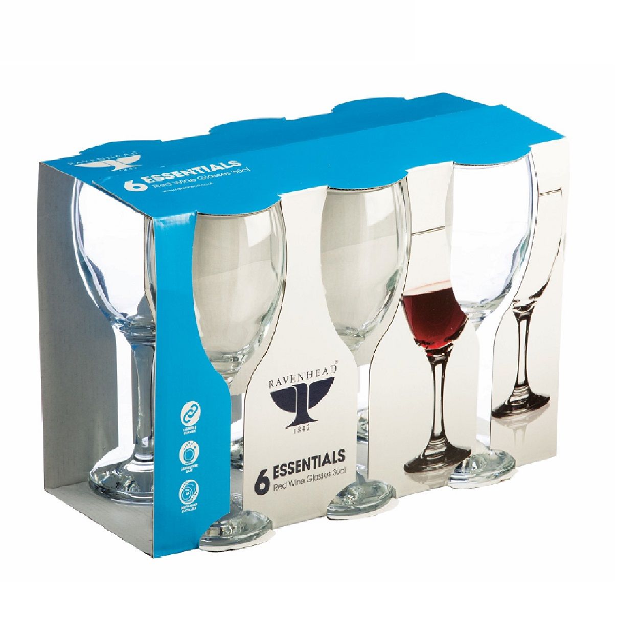 Essentials 6 Red Wine Glasses 30Cl